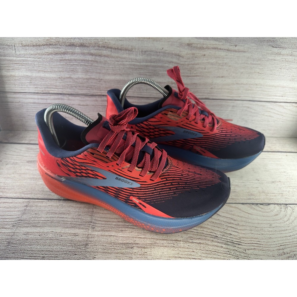Brooks Women's Red Blue Hyperion Max Lightweight Neutral Running Shoes 8.5 B